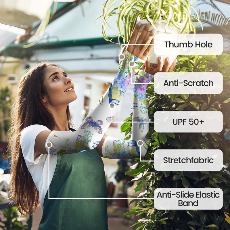 YPHCDO Store Gardening Sleeves Farm Sun Protection Arm Cooling Sleeves Thorn Proof Garden for Women Men with Thumb Hole - Image 3